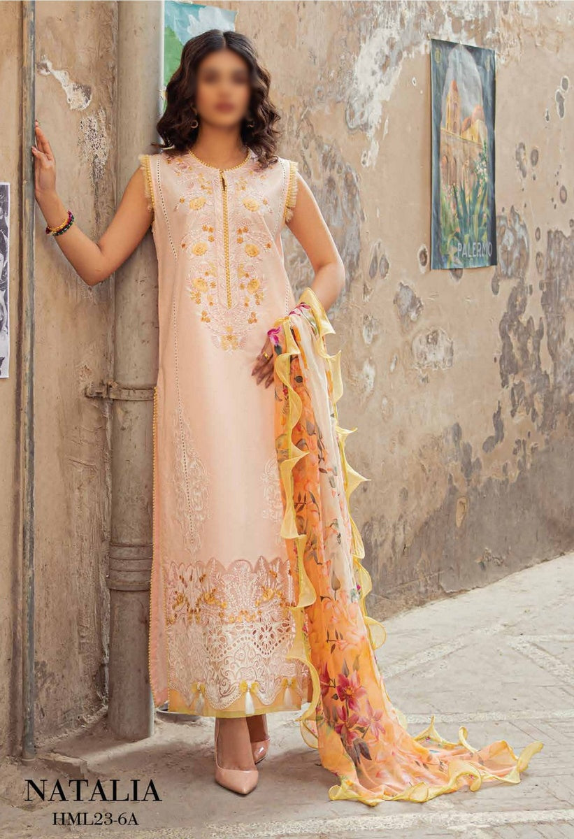 HML 6A NATALIA MUSHQ TESORO HEMLINE Spring Summer 2023 Unstitched Collection