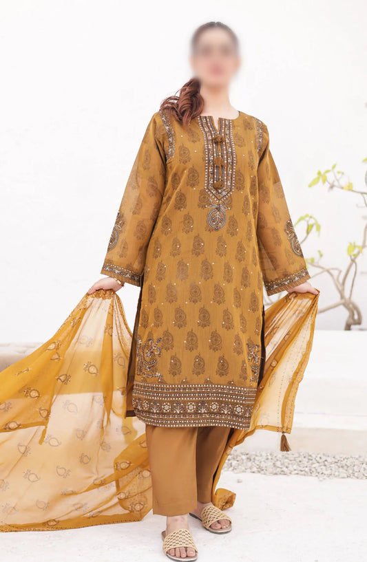 Chamak Dhamak Mother Daughter Formal Collection - HS 150 M (Mustard)