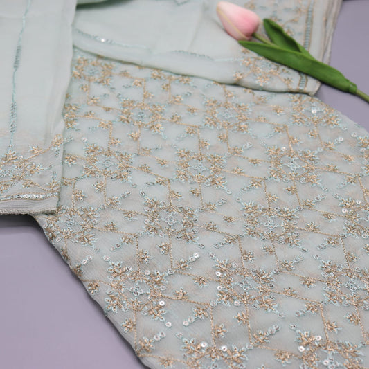 Humdum Unstitched Exclusive Embroidered Crinkle Chiffon Collection 2023 - HUEEC 01