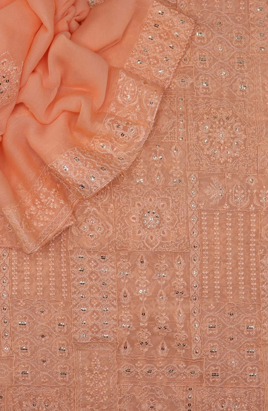 Haneen Unstitched Exclusive Embroidered Crinkle Chiffon Collection 2024 - HUEEC 01