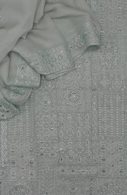 Haneen Unstitched Exclusive Embroidered Crinkle Chiffon Collection 2024 - HUEEC 02
