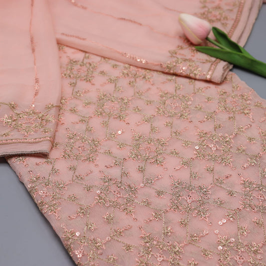 Humdum Unstitched Exclusive Embroidered Crinkle Chiffon Collection 2023 - HUEEC 03