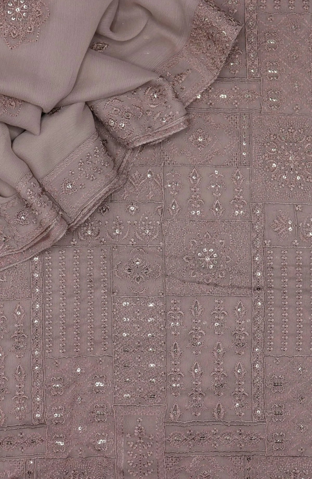 Haneen Unstitched Exclusive Embroidered Crinkle Chiffon Collection 2024 - HUEEC 03