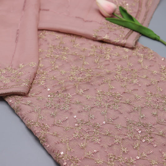 Humdum Unstitched Exclusive Embroidered Crinkle Chiffon Collection 2023 - HUEEC 05