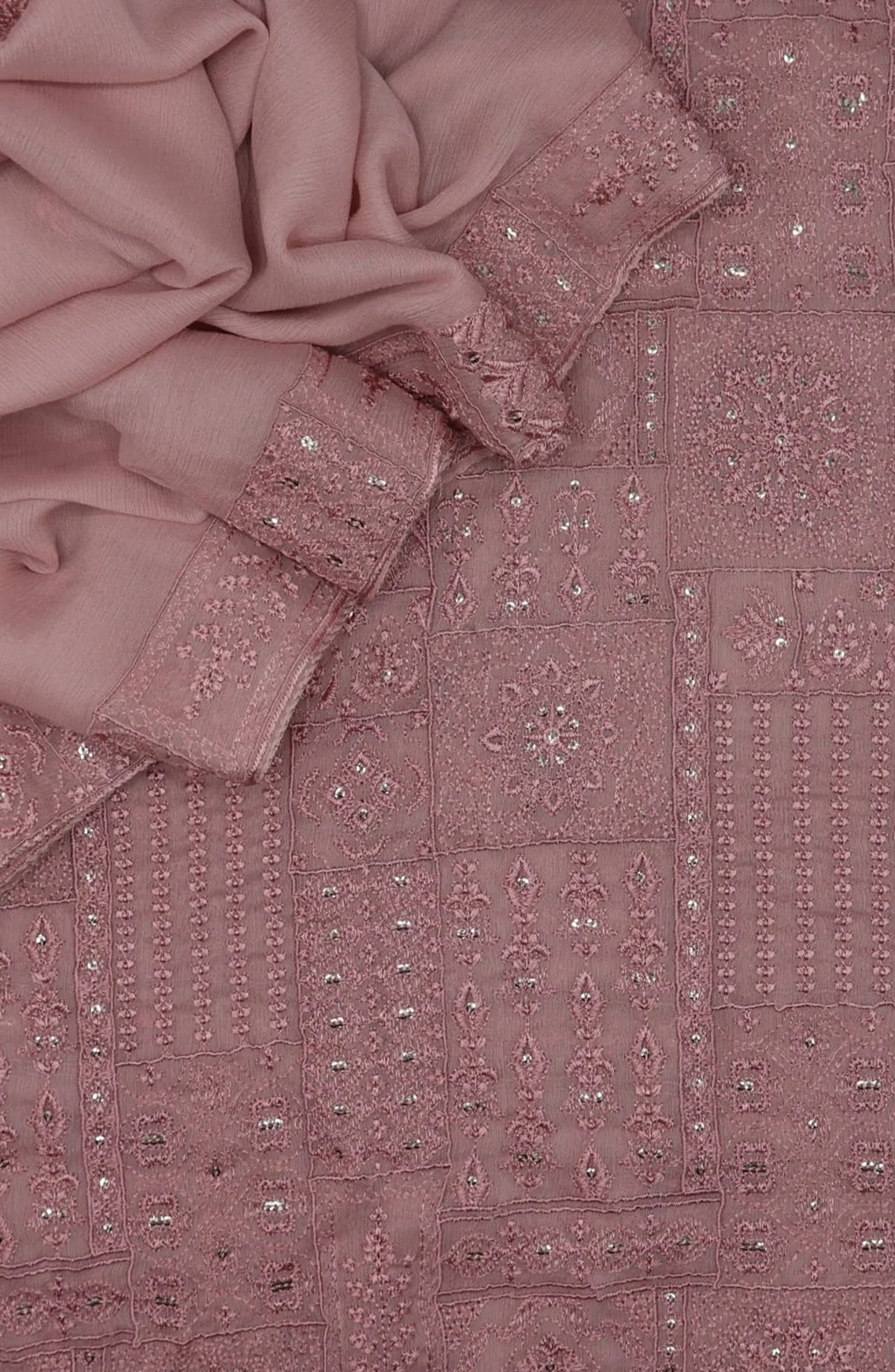 Haneen Unstitched Exclusive Embroidered Crinkle Chiffon Collection 2024 - HUEEC 07