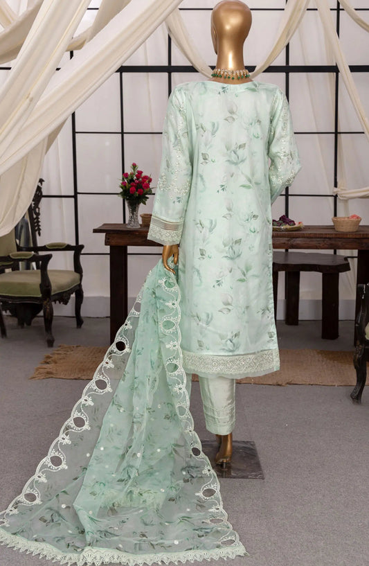 HZ RTW Shaahkaar Embroidered Printed Formal Vol 03 - HZK-143 GREEN