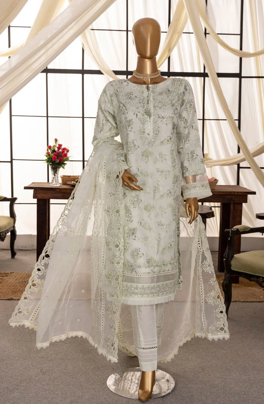 HZ RTW Shaahkaar Embroidered Printed Formal Vol 03 - HZK-144 CREAM