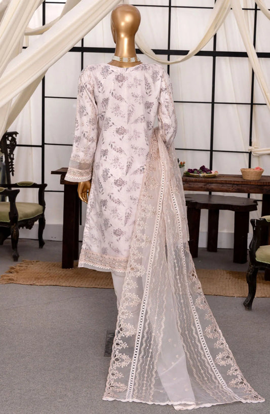 HZ RTW Shaahkaar Embroidered Printed Formal Vol 03 - HZK-144 PEACH