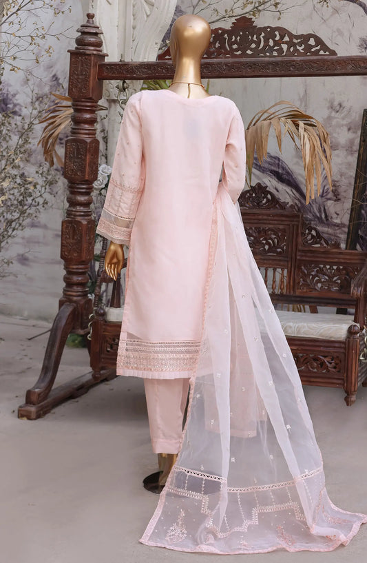 FalSafaa RTW Formal Embroidered Organza Collection 2024 - HZK-147 PEACH