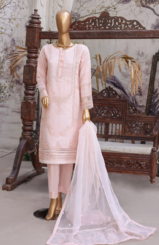 FalSafaa RTW Formal Embroidered Organza Collection 2024 - HZK-147 PEACH
