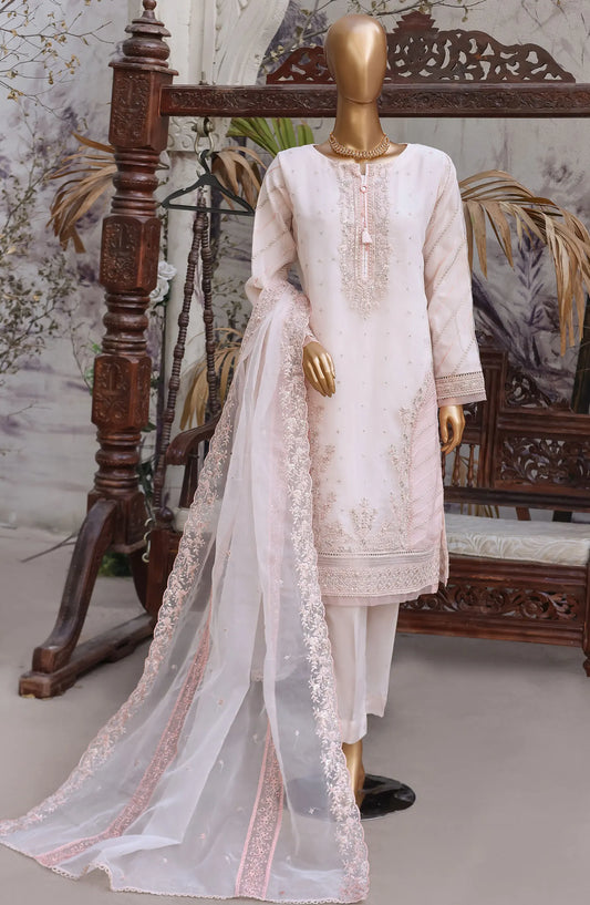 FalSafaa RTW Formal Embroidered Organza Collection 2024 - HZK-148 POWER PINK