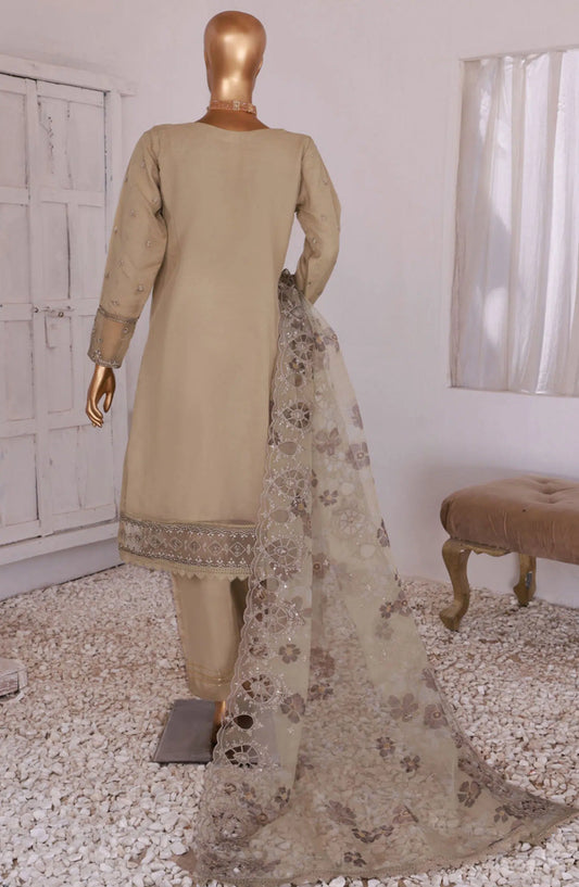 HZ RTW Luxe Pret Formal Organza Embroidered Handwork Collection - HZK-161 GOLDEN