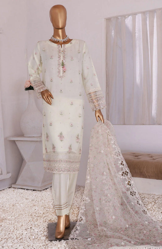 HZ RTW Luxe Pret Formal Organza Embroidered Handwork Collection - HZK-162 MINT