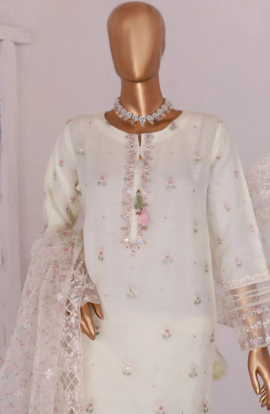 HZ RTW Luxe Pret Formal Organza Embroidered Handwork Collection - HZK-162 MINT