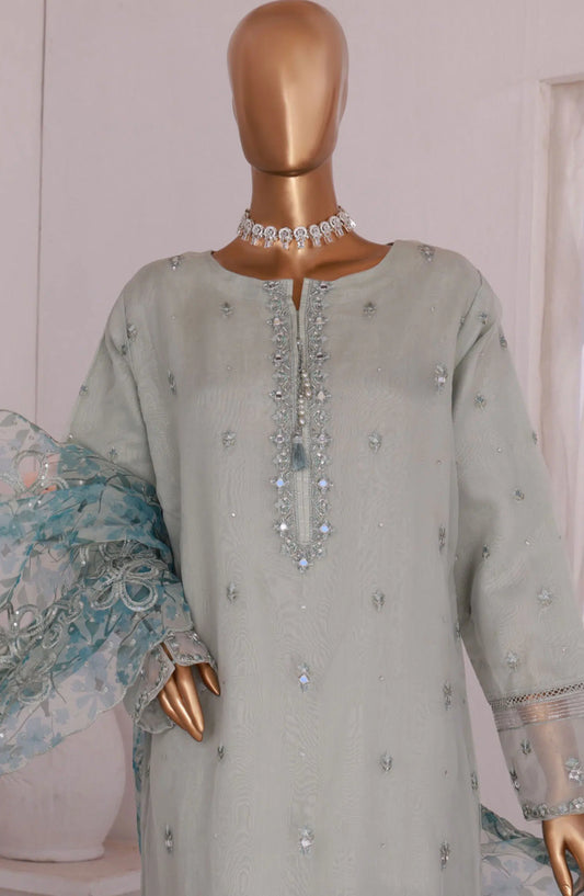 HZ RTW Luxe Pret Formal Organza Embroidered Handwork Collection - HZK-163 GREEN