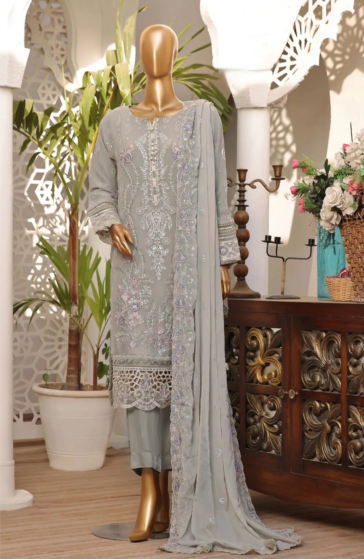 HZ RTW Fasane Chiffon Collection Vol 03 - HZK-164 GREY