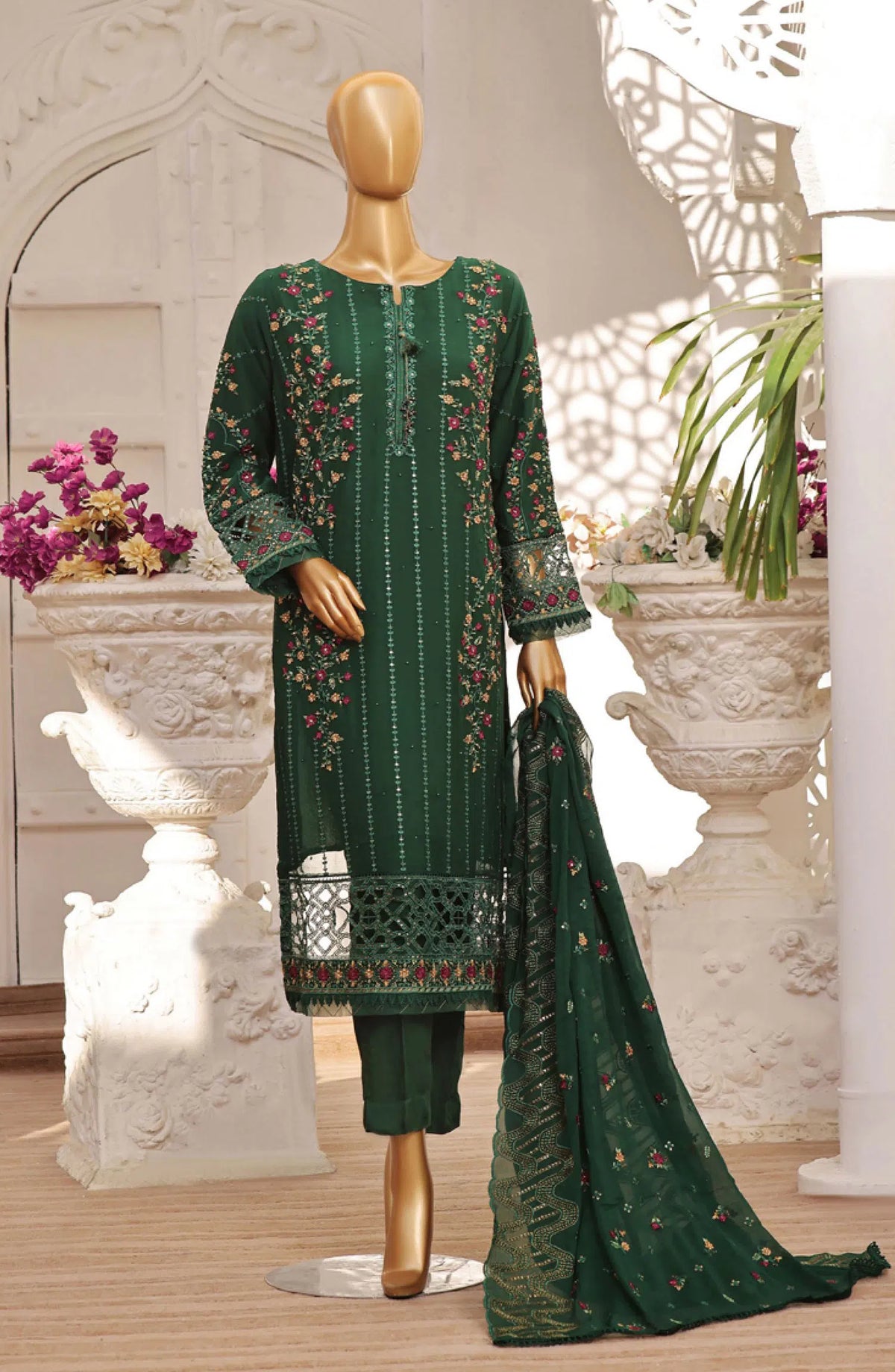HZ RTW Fasane Chiffon Collection Vol 03 - HZK-165 GREEN