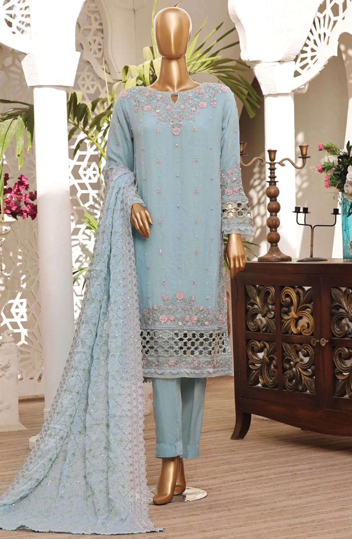 HZ RTW Fasane Chiffon Collection Vol 03 - HZK-166 BLUE
