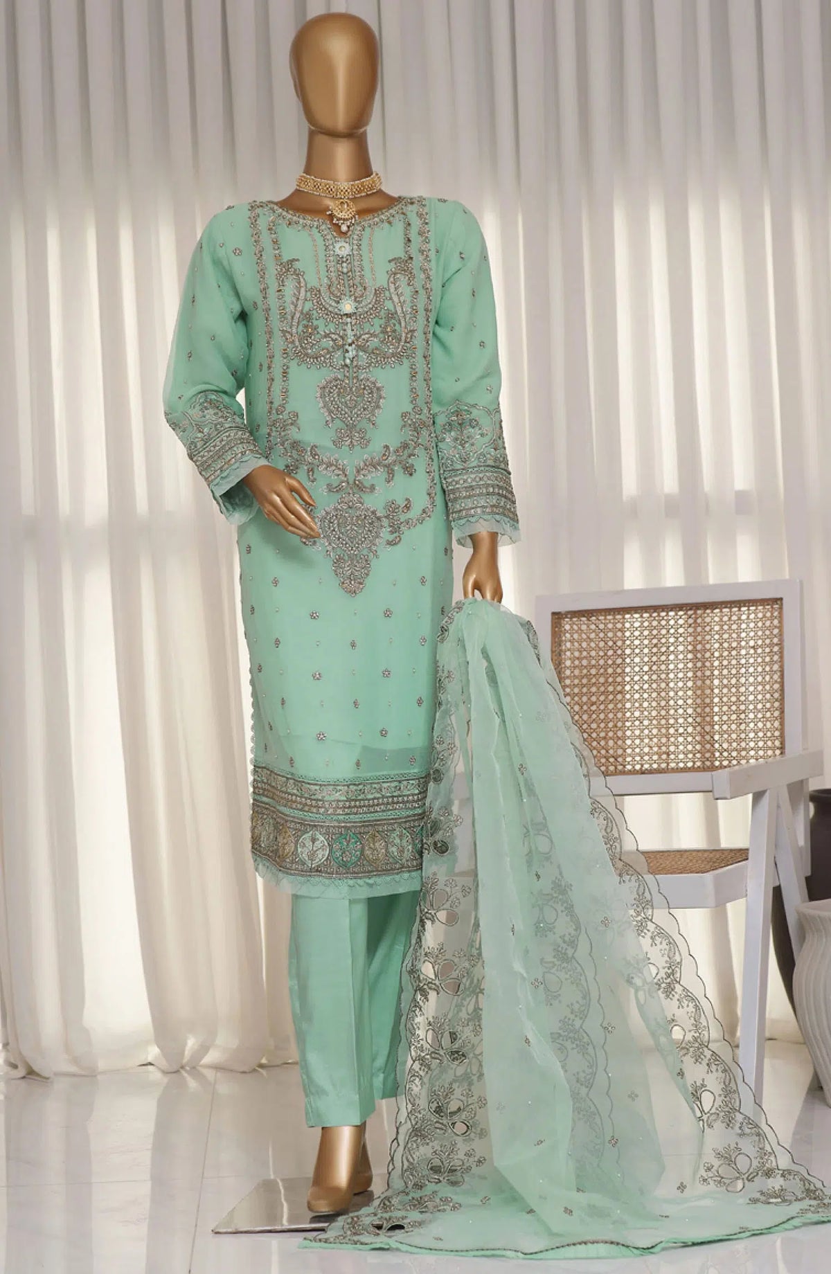 HZ RTW Fasane Chiffon Collection Vol 05 - HZK-172-AQUA