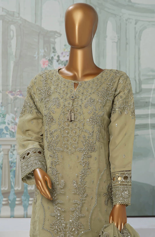 HZ RTW Falsafaa Formals Embroidered Organza Vol 03 - HZK-174 GOLDEN