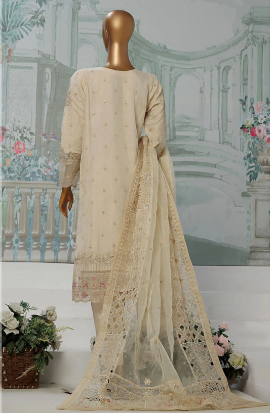 HZ RTW Falsafaa Formals Embroidered Organza Vol 03 - HZK-176 PEACH