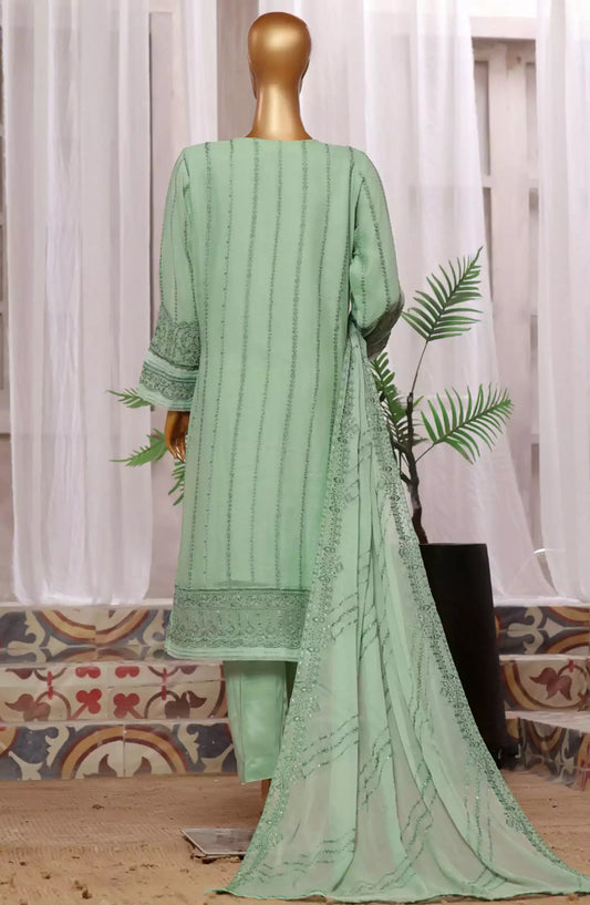 HZ RTW Fasaane Chiffon Collection Vol 06 - HZK 185 Dull Green