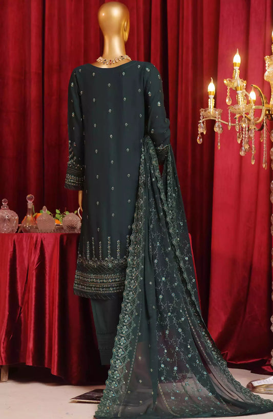 HZ RTW Fasaane Embroidered Chiffon Formals Vol 07 - HZK-187 DARK GREEN