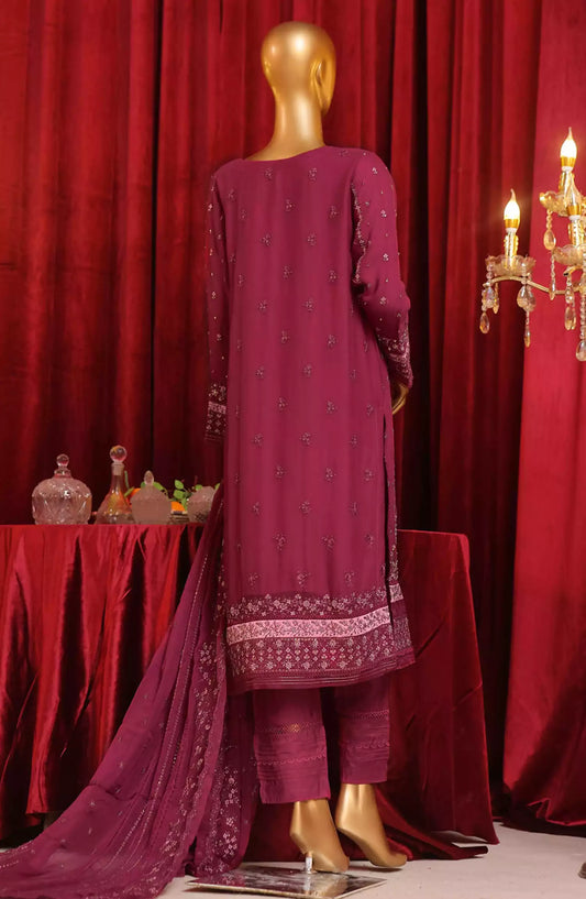 HZ RTW Fasaane Embroidered Chiffon Formals Vol 07 - HZK-188 MAGENTA