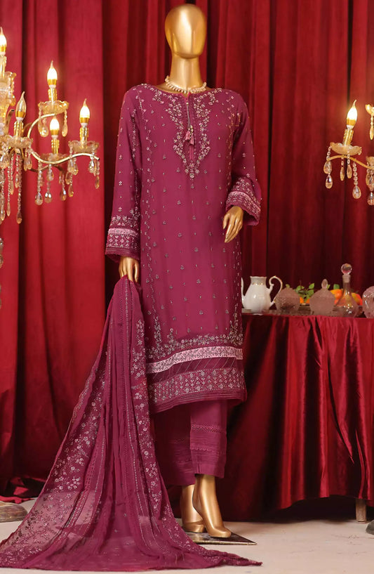HZ RTW Fasaane Embroidered Chiffon Formals Vol 07 - HZK-188 MAGENTA