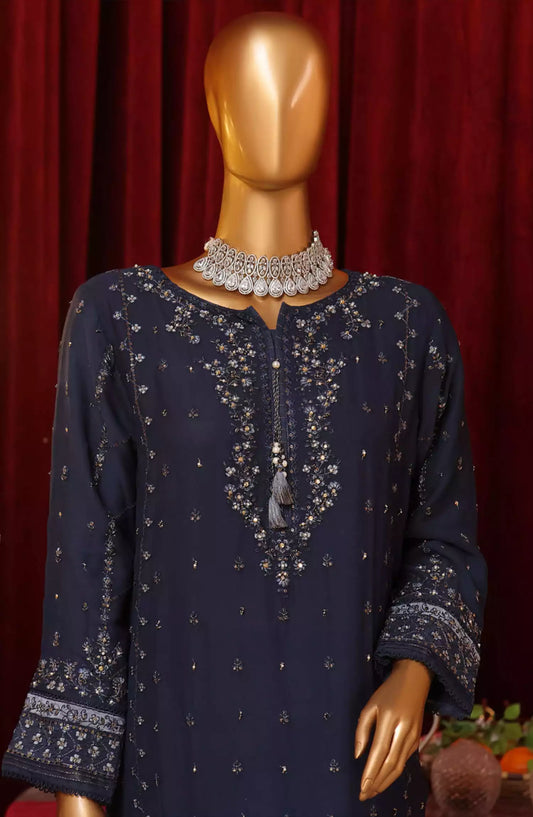HZ RTW Fasaane Embroidered Chiffon Formals Vol 07 - HZK-188 NAVY