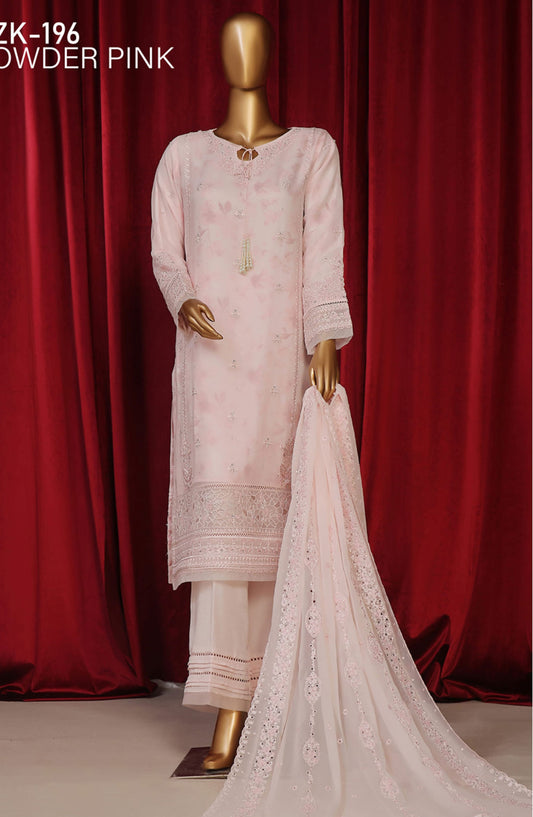 HZ RTW Fasaane Embroidered Chiffon Formals Vol 08 - HZK 196 Peach Pink