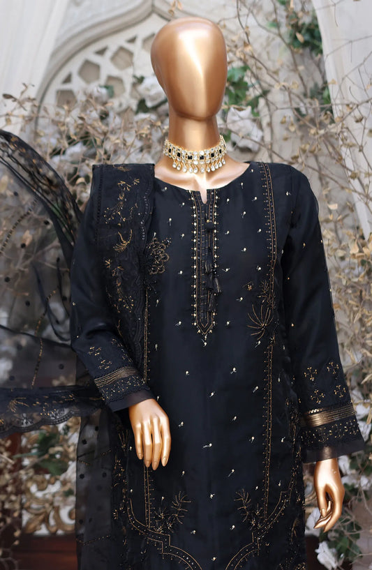 FalSafaa RTW Formal Embroidered Organza Collection 2024 - HZK-97 BLACK