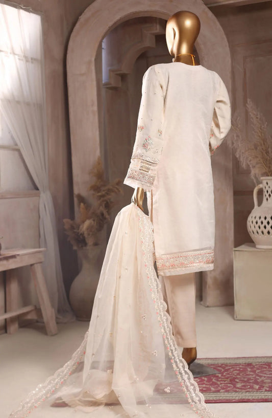 HZ RTW Falsafaa Formals Embroidered Organza Collection Vol 02 - HZK 108 PEACH