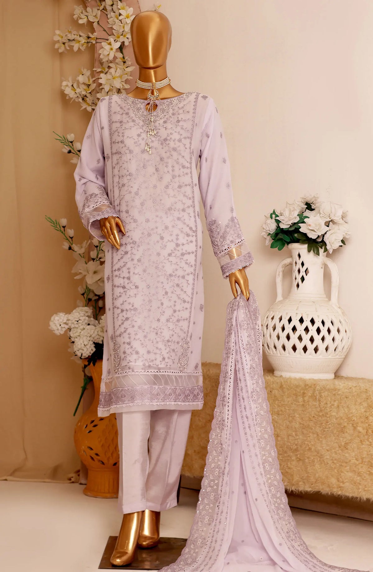HZ RTW Fasaane Chiffon Collection Vol 02 - HZK 142 LIGHT PURPLE