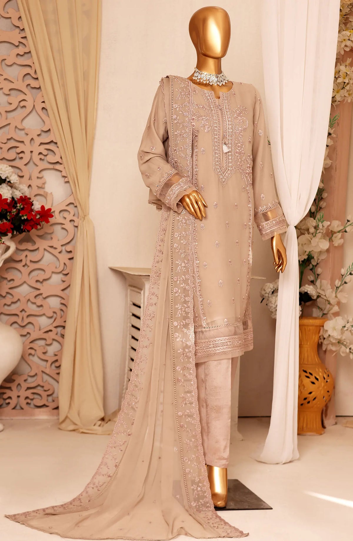 HZ RTW Fasaane Chiffon Collection Vol 02 - HZK 152 DOVE