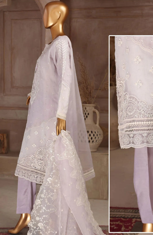 HZ RTW Falsafaa Formals Embroidered Organza Collection Vol 02 - HZK 92 LAVENDER