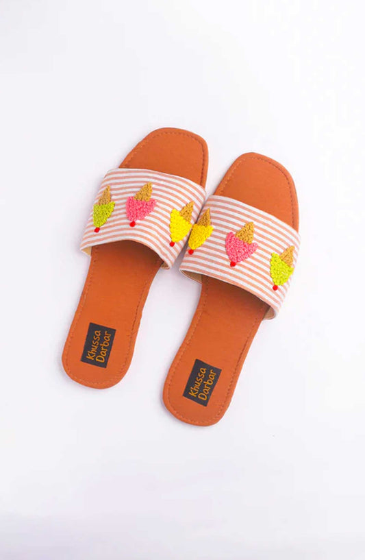 Khussa Darbar Fastive Style Slipper Ice-Cream