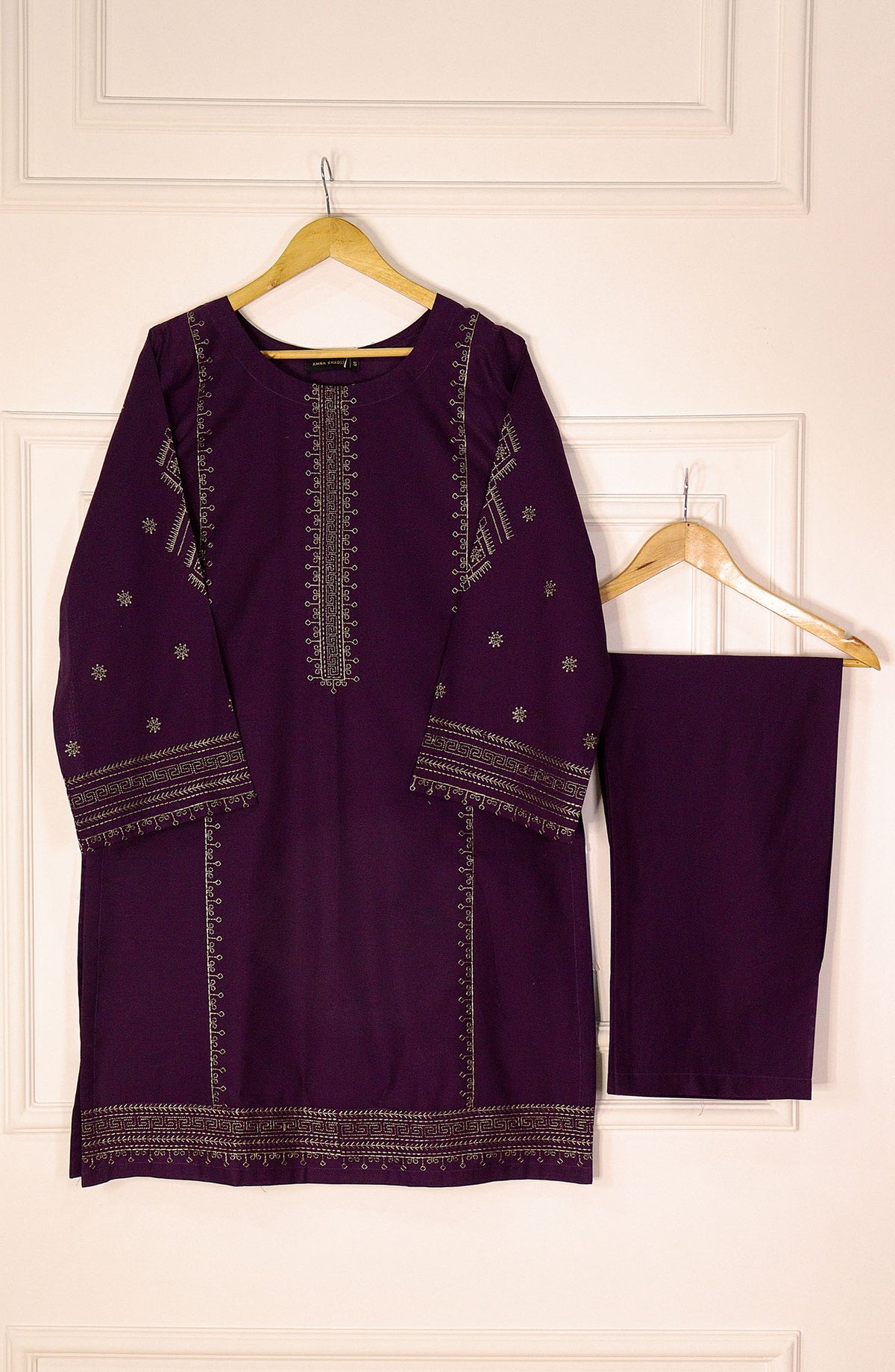 Intricate Embroidery by Amna Khadija Embroidered Lawn Stitched 2 Piece Suit - IE-15 - AK25IE - Magenta - Summer Collection