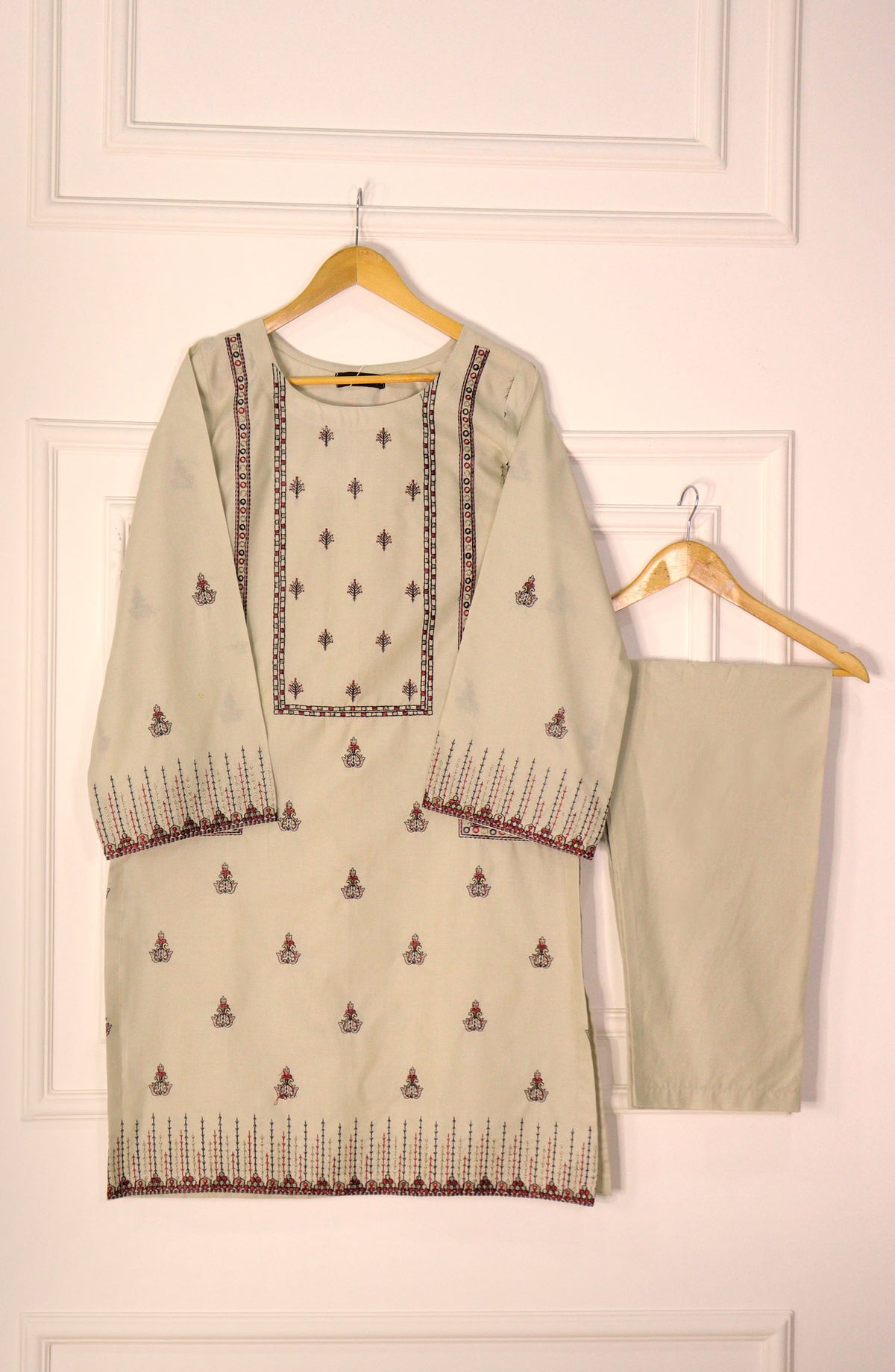 Intricate Embroidery by Amna Khadija Embroidered Lawn Stitched 2 Piece Suit - IE-7 - AK25IE - Off White - Summer Collection