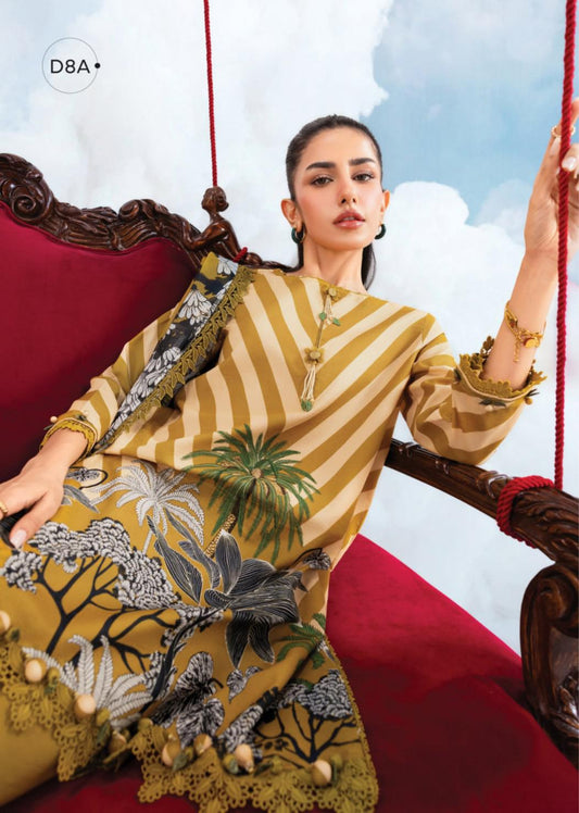 M Basics By Maria. B Unstitched 3 Piece Lawn Suite - MB-CUSV14-08A - MB26CUSV14 - Summer Collection D-15