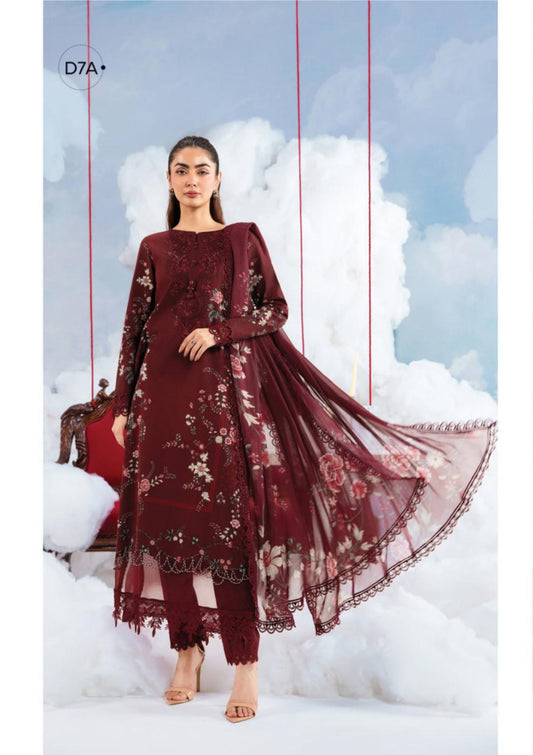 M Basics By Maria. B Unstitched 3 Piece Lawn Suite - MB-CUSV14-07A - MB26CUSV14 - Summer Collection D-13
