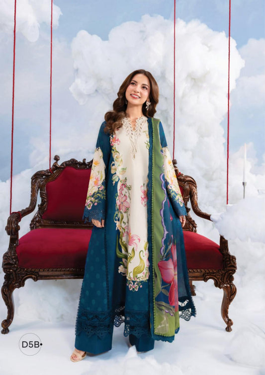M Basics By Maria. B Unstitched 3 Piece Lawn Suite - MB-CUSV14-05B - MB26CUSV14 - Summer Collection D-10
