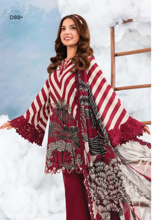 M Basics By Maria. B Unstitched 3 Piece Lawn Suite - MB-CUSV14-08B - MB26CUSV14 - Summer Collection D-16