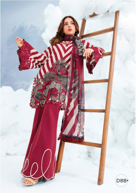 M Basics By Maria. B Unstitched 3 Piece Lawn Suite - MB-CUSV14-08B - MB26CUSV14 - Summer Collection D-16