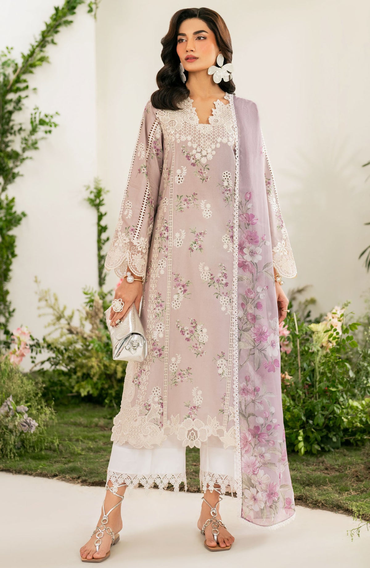 Iznik Embroidered Lawn Unstitched 3 Piece Suit - IFE-09 - IZNK25IFE - Purple - Luxury Summer Collection