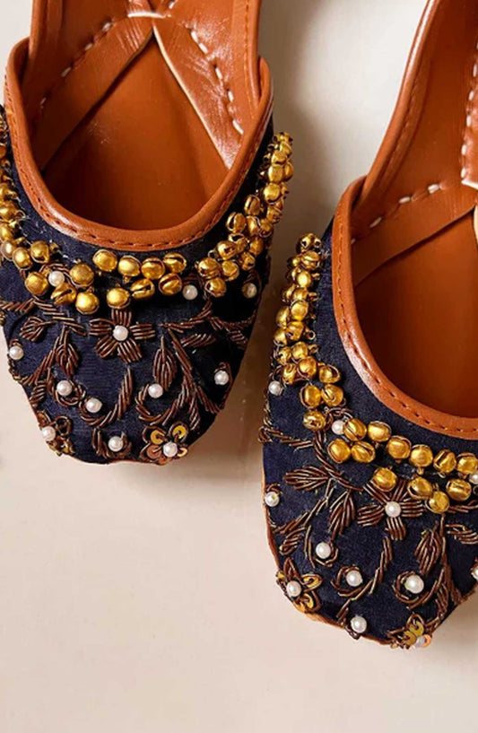 Khussa Darbar Festive Style Khussa Jaal (Navy Blue)