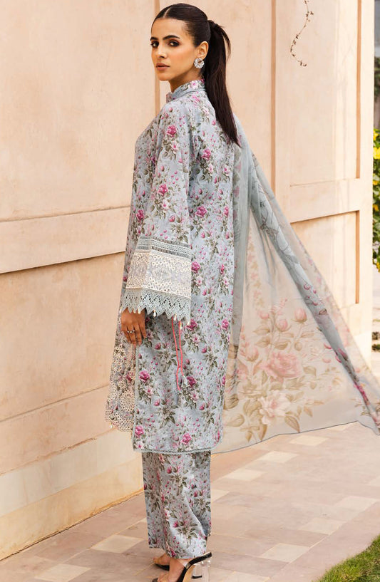 Rozina by Johra Embroidered Lawn Unstitched 3 Piece Suit - JH-120 - JH25REL - Grey - Summer Collection