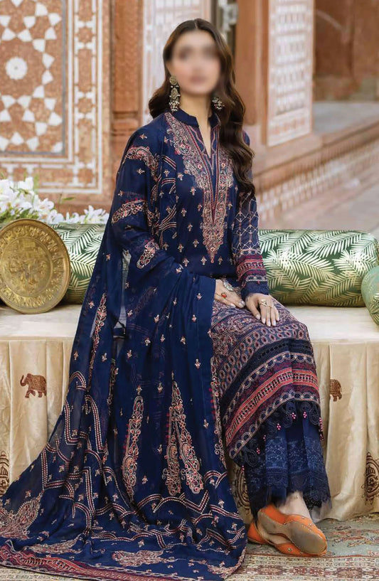 Johra Gold Embroidered Swiss Voile Collection 2024 - JH-143