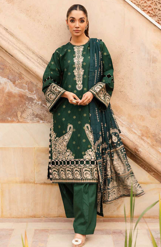 Saroj by Johra Embroidered Lawn Unstitched 3 Piece Suit - JH-143 - JH25SL - Green - Summer Collection