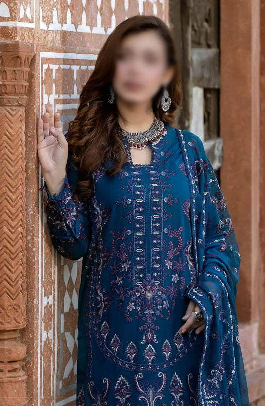 Johra Gold Embroidered Swiss Voile Collection 2024 - JH-148